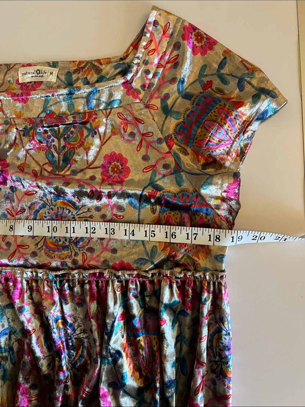 Natural Life Women’s Maxi Multicolor Floral Boho Style Dress Size: M - Picture 6 of 8